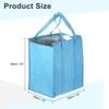 Unique Bargains Non-Woven Thermal Insulation Zippered Reusable Grocery Bags 6 Pack - 2 of 3