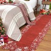Winter Holiday Christmas Area Rug, Scalloped Xmas Decor Rugs for Bedroom Living Room, Low Pile Non Slip Carpet for Dining Room - 4 of 4