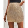 Women's Mini Skirt Sequin Low Waist Glitter Bodycon Short Skirts - 3 of 3