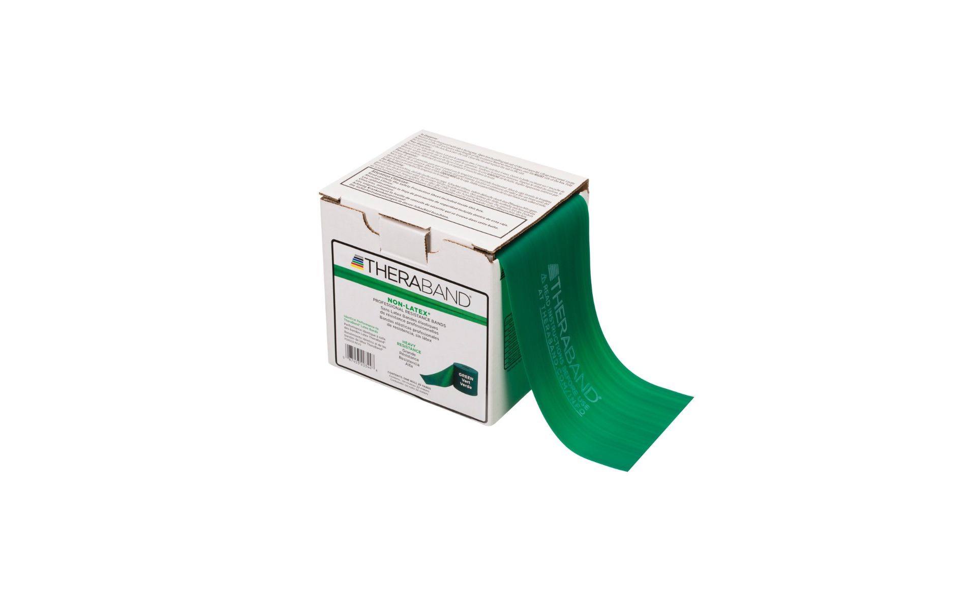 THERABAND Resistance Band, 25 YD Roll, Green, Heavy Thickness, 4.6 LBS Resistance, Level 4, Non-Latex