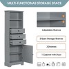 67"H&68"H Tall Storage Cabinet with Drawers and Adjustable Shelves for Bathroom, Kitchen and Living Room-ModernLuxe - 4 of 4