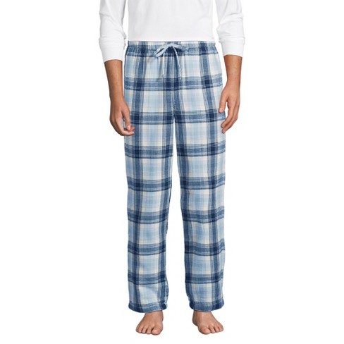 Lands End Men s High Pile Fleece Lined Flannel Pajama Pants 2x Large Navy alabaster Plaid Target