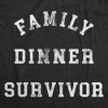 Mens Funny T Shirts Family Dinner Survivor Sarcastic Holiday Gatherings Novelty Tee For Men - Crazy Dog Men's T Shirt - 2 of 4