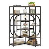 Hommoo 7-Shelf Corner Bookshelf, L-Shaped Bookcase Display Rack - 4 of 4