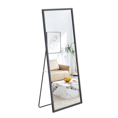Infurnic Full Length Mirrors Modern Vanity Mirror with Durable Frame for Easy Home Integration, Clothing Shop, Bedroom, Black, 31.5"*1"*71"