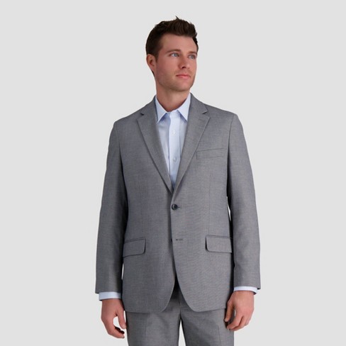 Haggar H26 Men's Tailored Fit Premium Stretch Suit Jacket - Gray 36