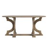 Galano Doynton 39.4 in. Oval Solid Wood Top Coffee Table in White and Oak, White, Oak - 2 of 4