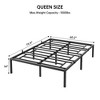 6 Inch Twin Bed Frame No Box Spring Needed, Heavy Duty Metal Platform Bed Frame Twin Size, Black - 2 of 4