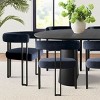 9 Piece Dining Set,83" Extendable Wood Dining Table with 8 Upholstered Velvet Dining Room Chairs,Farmhause,Indoor Furniture-Maison Boucle - 3 of 4
