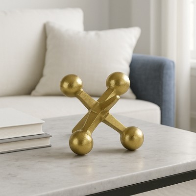 Sagebrook Home Metal Jacks Abstract Sculpture for Room, Bedroom or Office Decor, Aluminum