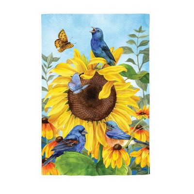 Evergreen Sunflower Glory Suede Garden Flag 12 x 18 Inches Indoor Outdoor Decor
