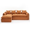 TiramisuBest LY-003 Beige White Deep Seat Compression Sofa 3 Seater with Beige for sofa - 4 of 4