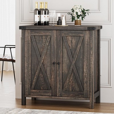 Buffet Cabinet Farmhouse Storage Cabinet with Doors and Shelves, Buffets and Sideboards Entryway Cabinet with Storage