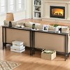 Syemin Console Tables 2 Pack Narrow Console Sofa Table Long Couch Table Narrow Entryway Table Narrow Sofa Table, Black, 78.74"*5.91"*31.1" - 3 of 4