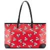 Disney Mickey and Minnie Tote bag - Girls, Boys, Teens, Adults - Mickey and Minnie Mouse Faux PU Leather Cosplay Tote Handbag with Zipper Pouch - 4 of 4