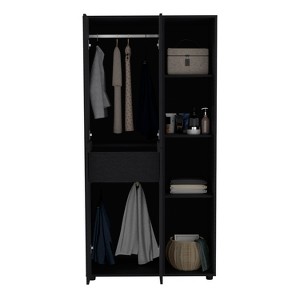 TIRAMISUBEST Austral 3 Door Armoire with Drawers - Mobile Lateral Filing Cabinet, Locking Wheels, Adjustable Shelf - 1 of 4