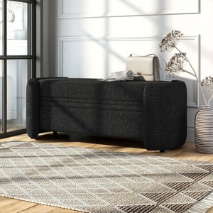 Makine Glam Boucle Storage Bench for Bedroom and Entryway - HOMES: Inside + Out - 1 of 4