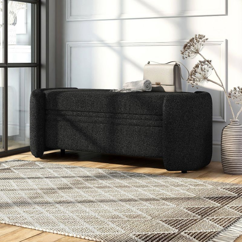 Makine Glam Boucle Storage Bench for Bedroom and Entryway - HOMES: Inside + Out, 2 of 7