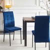 NicBex Set of 4  Velvet Dining Chairs with High Backrest & Golden Legs,Modern Armless Chairs with Space-Saving Design for Kitchen,Living Room - 2 of 4