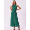 INSPIRE CHIC Women's Sleeveless Halter Neck Elegant Wedding Cocktail Dressy Jumpsuits - 4 of 4