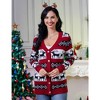Women's Ugly Christmas Cardigans Button Down Open Front Knit Pullover Holiday Vacation Long Sleeve Cardigan Sweaters - 4 of 4