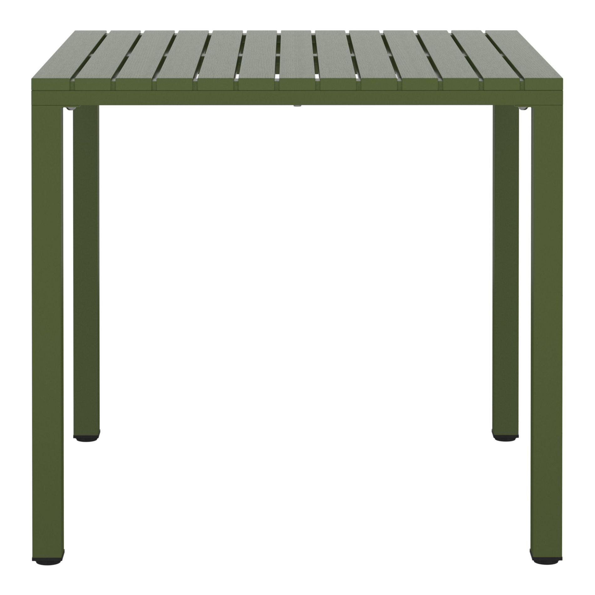 WestinTrends Playa 31.5" Iron Metal Frame Outdoor Square Patio Dining Table, Olive Green