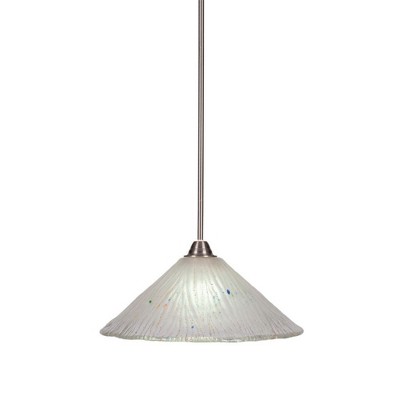 Toltec Lighting Paramount 1 - Light Pendant in  Brushed Nickel with 16" Frosted Crystal Shade