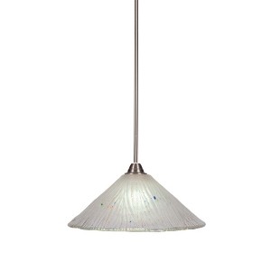 Toltec Lighting Paramount 1 - Light Pendant in  Brushed Nickel with 16" Frosted Crystal Shade - 1 of 1