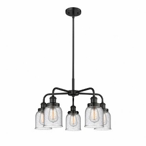 Bell - 5 Light Stem Hung Chandelier In Art Deco Style-14.75 Inches Tall and 23 Inches Wide - 1 of 1