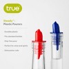 True Liquor Pourers, Free Pourer Spouts for Liquor Bottles, Bottle Pour Spout At Home Bar Accessories for Bars, Red/Blue Set of 2 - 2 of 4
