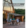 10'x 12' Lean to Gazebo, Hardtop Wall Pergola with Polycarbonate Roof, Aluminum Frame Mounted Gazebo for Lawn Patio Deck Yard and Party - 2 of 4