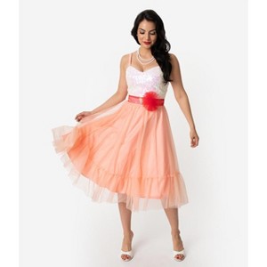 Unique Vintage Women's Replica Barbie Peaches N Cream Dress - 1 of 4