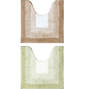 Unique Bargains Non-Slip Absorbent Soft Plush Shaggy Bath Mats 2 Pcs - 1 of 4