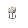 3pcs Outdoor Bar Set - Patio Bar Table with 2 Swivel Bar Chairs, Round Table in DPC Wood-Like Finish, 360 Degree Swivel - 4 of 4