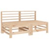 Middle Sofa Beige Solid pine wood Modular Middle Sofa vidaXL - 3 of 4