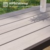 Sonkuki Patio Rectangular Coffee Table, Wood Grain Top Modern Industrial Style w/Metal Frame - 4 of 4