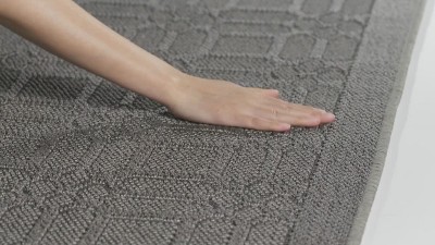 Ash Geometric Hand-knotted Synthetic 4' x 6' Area Rug