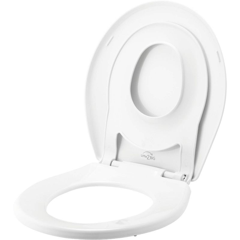 Mayfair by Bemis Little2Big Never Loosens Plastic Children's Potty Training Toilet Seat with Slow Close Hinge - White, 3 of 10