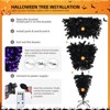 6ft Black Inverted Christmas Tree with 250 Purple LED Lights - 3 of 4