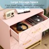Jojoka Wooden Dresser for Bedroom, Dressers & Chest of Drawers with 3 Drawer, Wood nightstand for Storage and Organization - 4 of 4