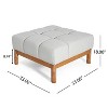 Christopher Knight Home Modern Upholstered Allen Biscuit-style Tufted Ottoman with Square shape - 2 of 4