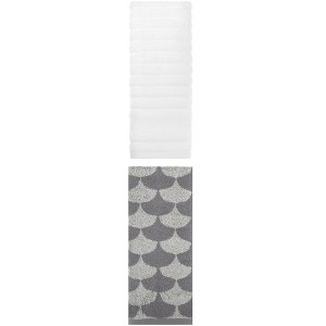 REGALWOVEN Cotton Hand Towels for Bathroom Hand Face Gym Spa 14" x 30"/13" x 29" 2 Pcs - 1 of 4