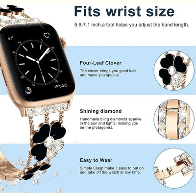 Worryfree Gadgets Metal Band for Apple Watch Clover Design