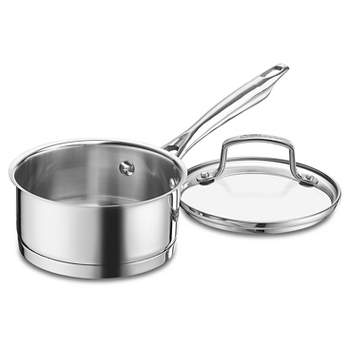 Cuisinart Classic 8qt Stainless Steel Stock Pot With Cover And Brushed Gold  Handles Matte White : Target