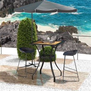 Maggift Patio End Tables, Modern Decorative Side Tables, Stylish Design for Patio, Living Room, Indoor and Outdoor Use, Brown, 47.24"*25.59"*19.69" - 1 of 4