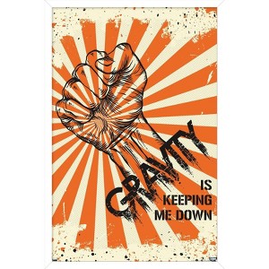 Trends International Lunch Hour Productions - Gravity Keeping Me Down Framed Wall Poster Prints - 1 of 4