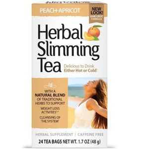 21st Century Herbal Slimming Tea Peach-Apricot Caffeine Free 1.7 oz (48 g), 24 Count - 1 of 4