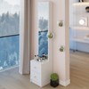 Full Length Mirror Cabinet with Storage, 63" Standing Mirror Cabinet with 2 Drawers, Makeup Storage Organizer Nightstand for Bedroom Bathroom - 3 of 4