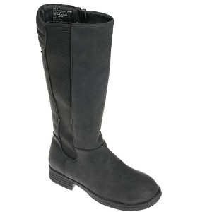 bebe Girl's Fashion Boots, Tall Knee-High Comfy Chelsea Boots with Elastic Gore and Padded Counter for Girls - 1 of 4