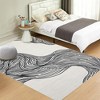 Washable Indoor Low Pile Non Slip Rugs Modern Abstract Aesthetic Striped Carpet Living Room Bedroom Soft Thin Floor Carpet Home Decor - 4 of 4